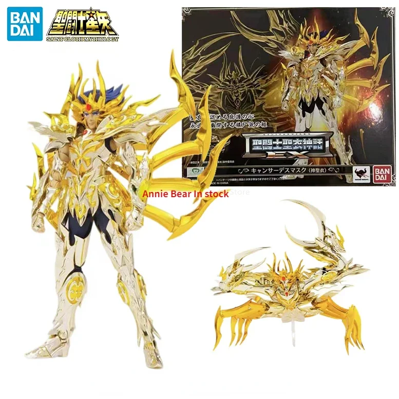 In Stock BANDAI Holy Cloth Myth EX Cancer Death Mask Golden Soul Anime Action Series Figure Model Toy Collection