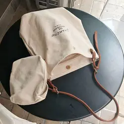 Bolso de lona informal de gran capacidad para mujer, bandolera de hombro con letras de diseñador, de lujo, 2023