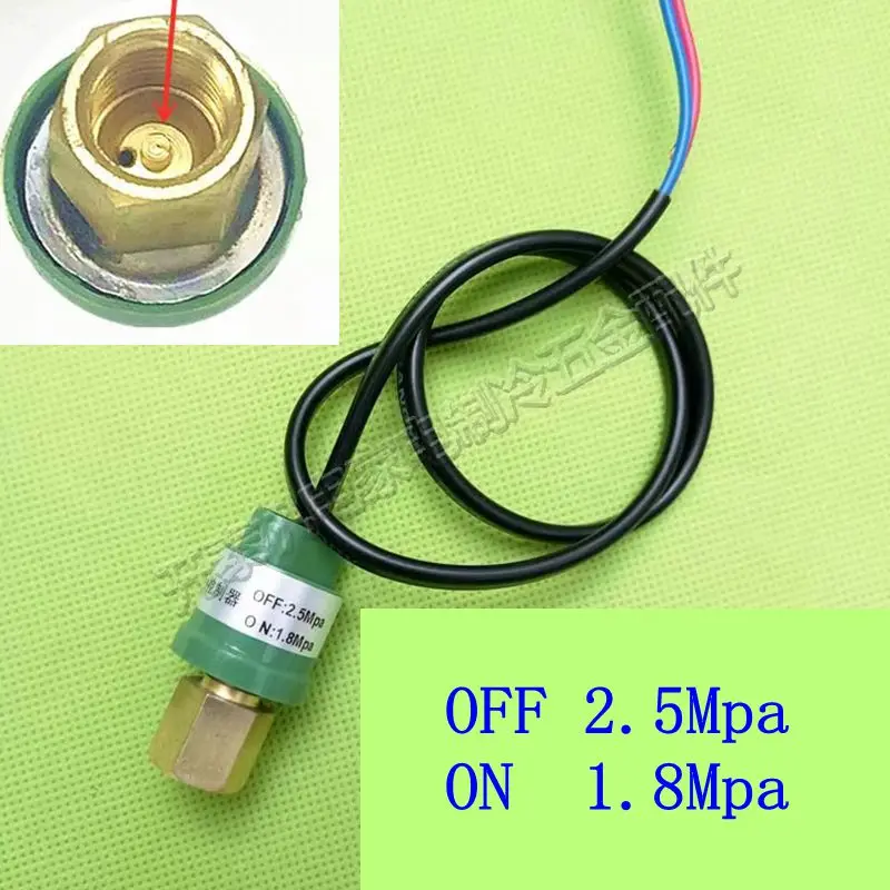 

OFF 2.5Mpa ON 1.8Mpa Air Conditioner Refrigeration parts 2 Terminals/Wire Pressure Control Switch Protector switch parts