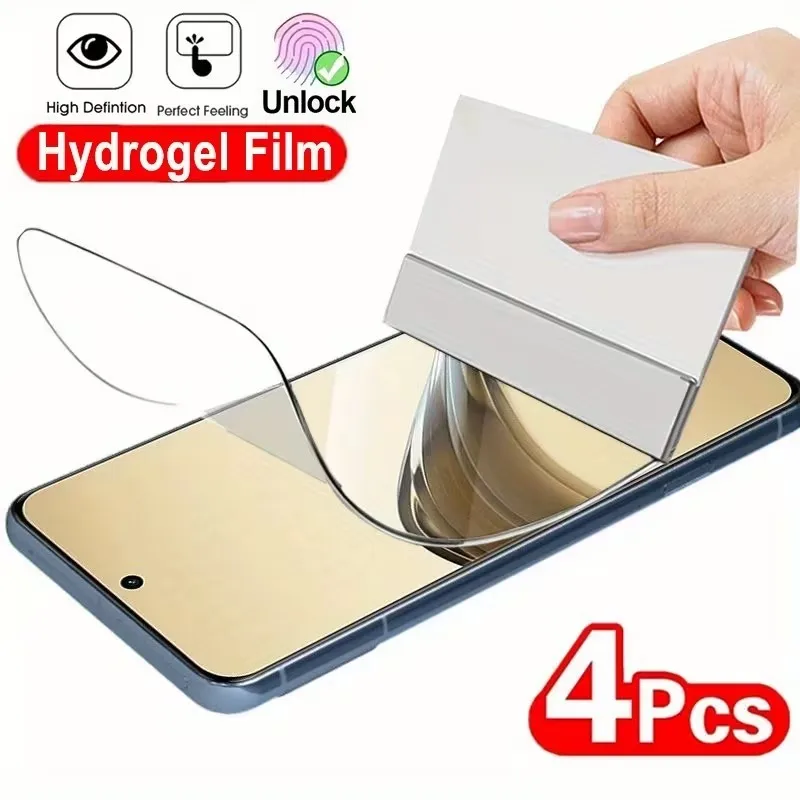 

Гидрогелевая пленка для OPPO A16s A17k A38 A52 A53S A54S A57S A58 A98 A96 A80 A78 A77 A76 A73 A60, 3/4 шт., защитная пленка для экрана