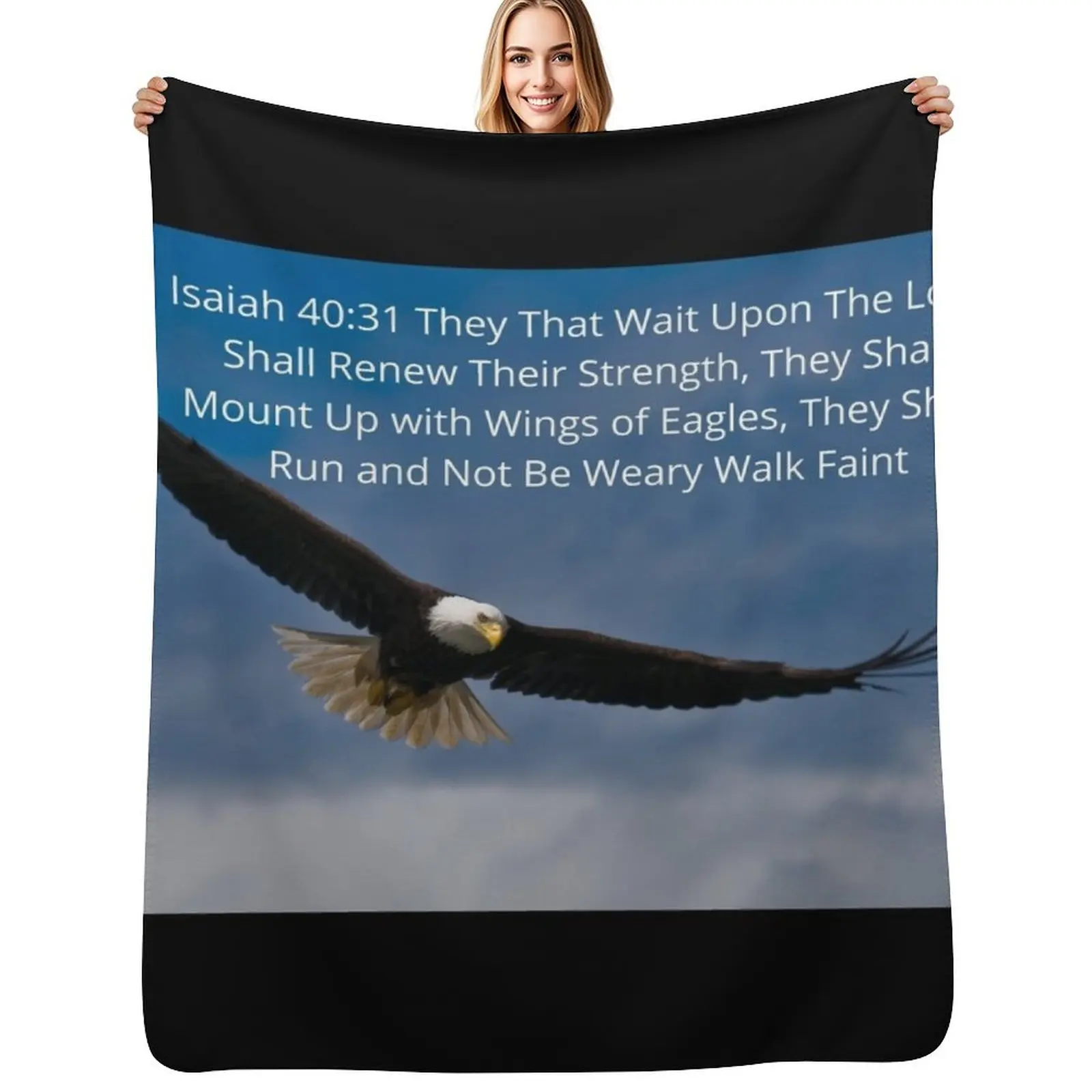 

Isaiah 40 vs 31 On Eagles Wings Throw Blanket Polar anime Sofa Quilt Blanket