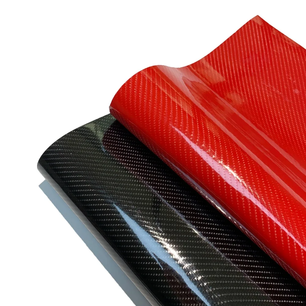 Carbon Fiber Car Stickers, 7D, Auto-adesivo, Filme impermeável do envoltório do vinil, Motocicleta Automóvel, Acessórios do carro