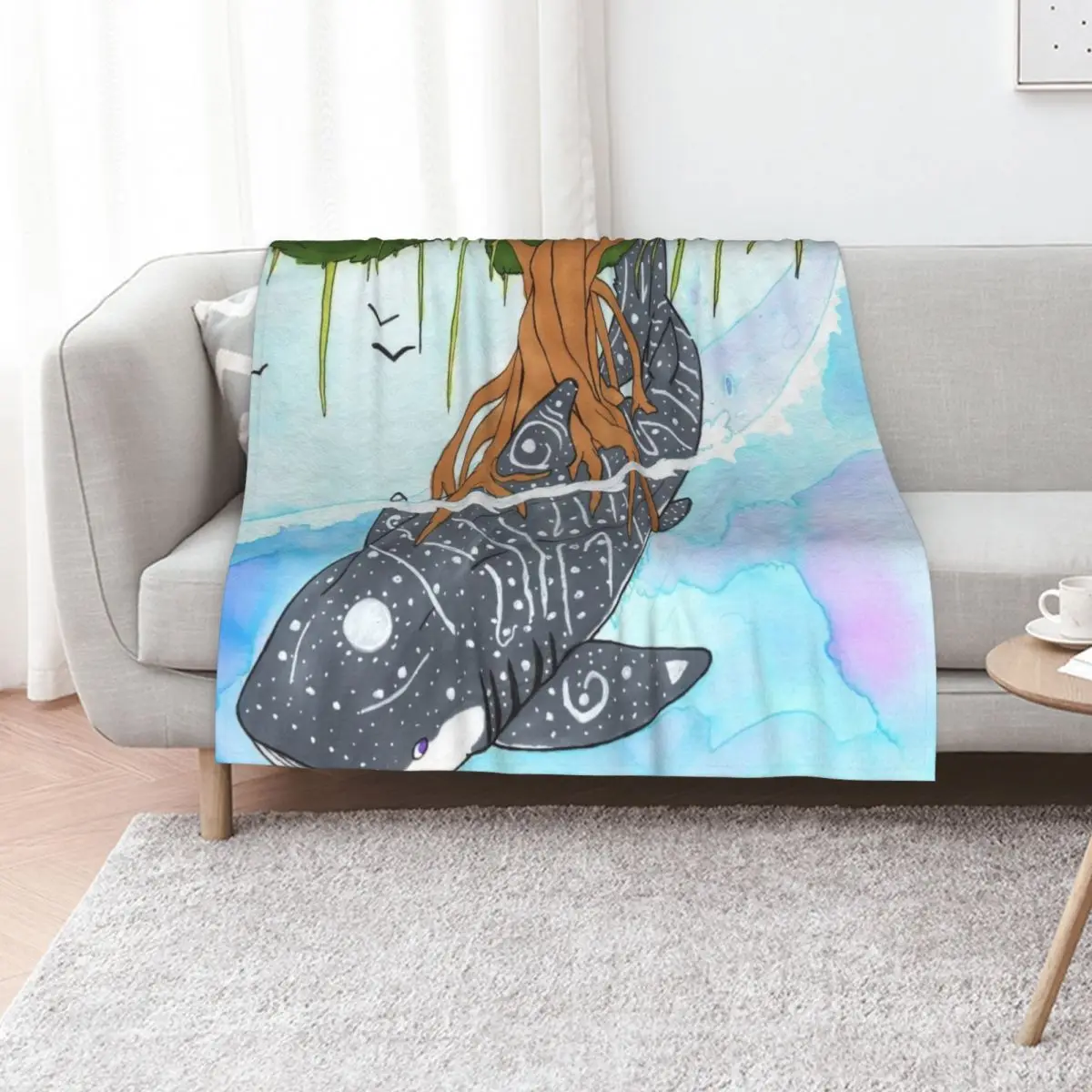 

World Shark Throw Blanket Large decorative bed plaid Furrys Blankets