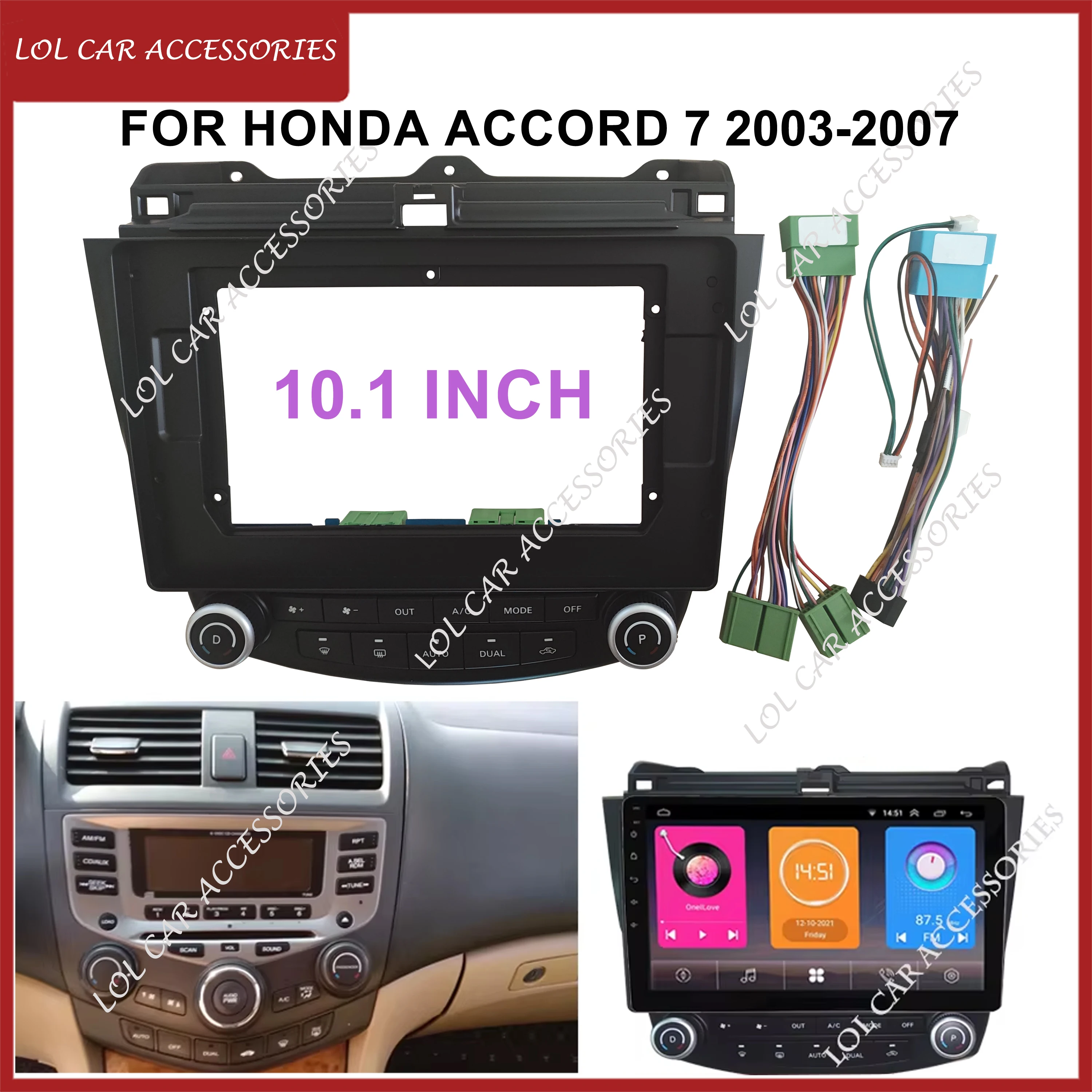 

10.1 Inch For Honda Accord 7 2003-2007 Car Radio Stereo Android MP5 GPS Player 2 Din Head Unit Fascia Panel Casing Frame Cover