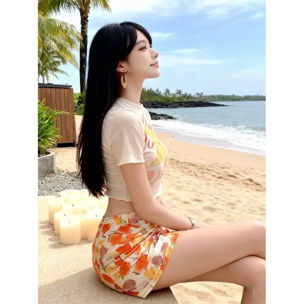 4 Piece Fashion High Waisted Bikini Sets for Women Tummy Control Sexy Bathing Suits Sweet Sheer Women Swimwear Set Summer Season
