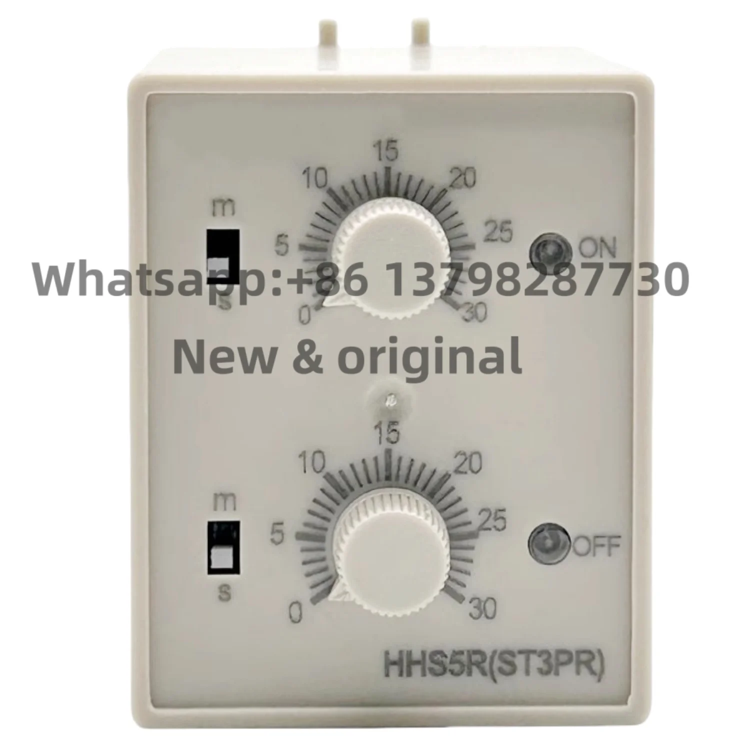 New original HHS5R(ST3PR) AC110/220V DC24V AC380V 6S/60S 10S/M 30S/M 60S/M Cyclic Double Delay Time Relay