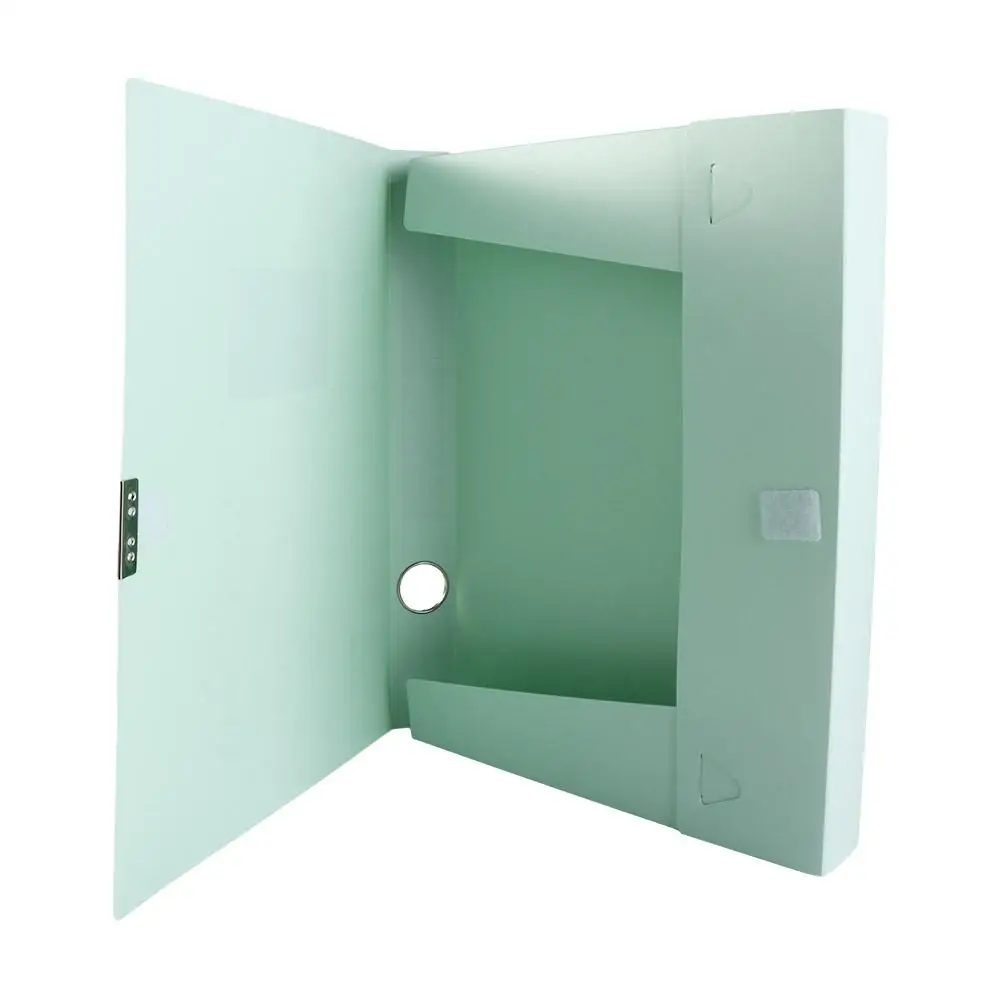Multifunctional A4 File Organizer Box Thickened Dustproof File Paper Organizer PP Plastic Morandi Color Document Case