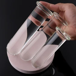 4 Sizes Large Crystal Butt Plug Adult Games Pyrex Glass Anal Dildo Bead Adult Sex Toys for Women Men Vagina/Anus Masturbator 18+