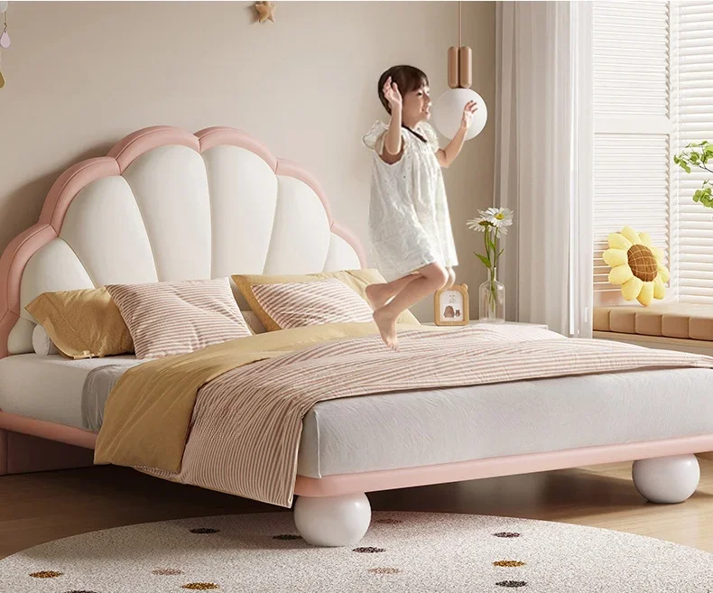 

#For New Modern Single Kids Bed with Fabric Wooden Frame Child Up-Holstered Bedroom Furniture Soft Style Children's Bed for Girl