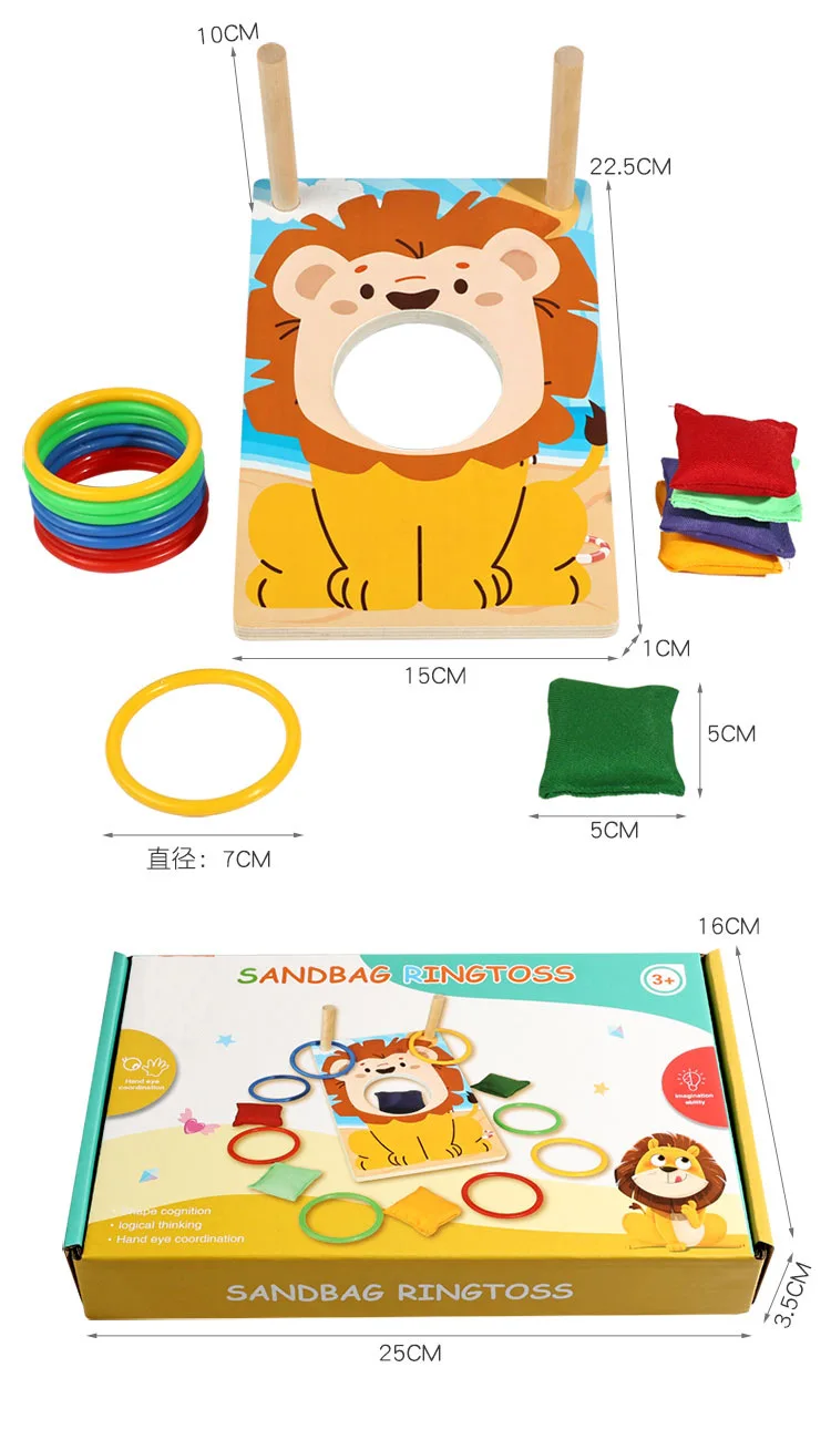 Jouer au sac de sable jouet lancer des sacs de sable dans des cercles jouet parent-enfant PK enfants lancer anneau jouets maternelle jeu de sport