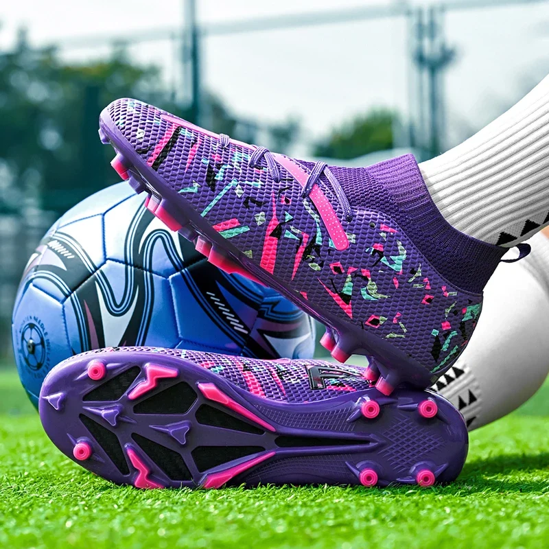 الرجال أحذية كرة القدم المهنية للجنسين العشب تنفس التدريب أحذية كرة القدم في الهواء الطلق كرة الصالات مباراة كرة القدم المرابط العشب عدم الانزلاق