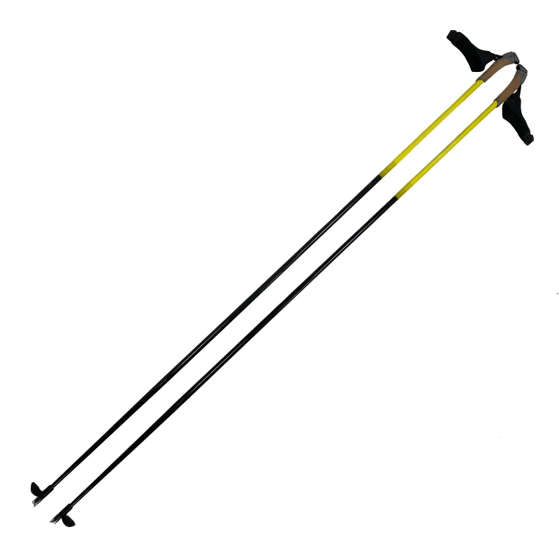 100% Carbon Fiber HM Lightweight Cross-Country Skiing Rod Rubber Grip and Logo