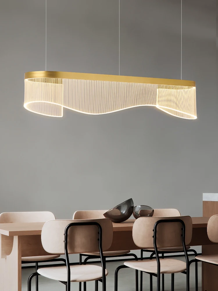 Canteen Chandelier Light Luxury Modern Simple Bar Dining Hall Chandelier Creative Art Minimalist Nordic Studio Front Lighting