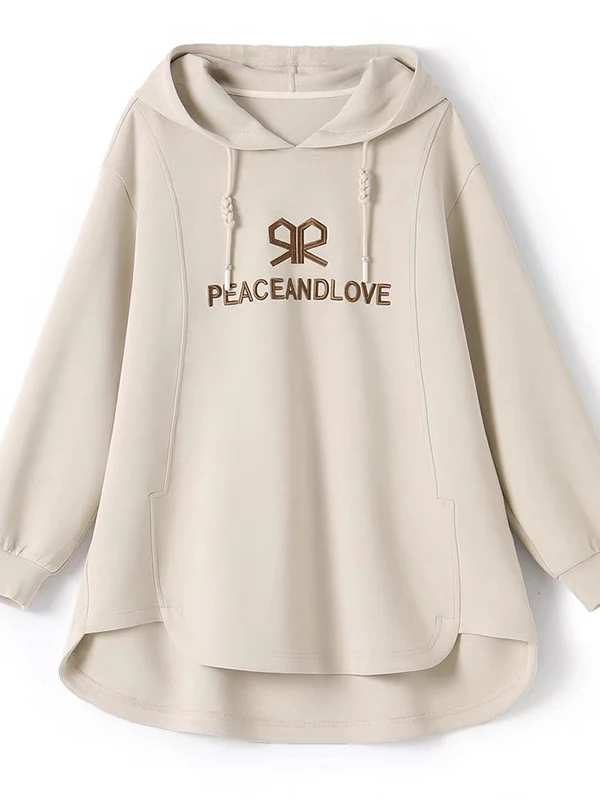 Ele Long Sve المطرزة هوديي المرأة Faion فضفاضة تناسب التخسيس الأعلى الكورية Sle العلامة التجارية الجديدة تصميم سيدة تخفيف #5