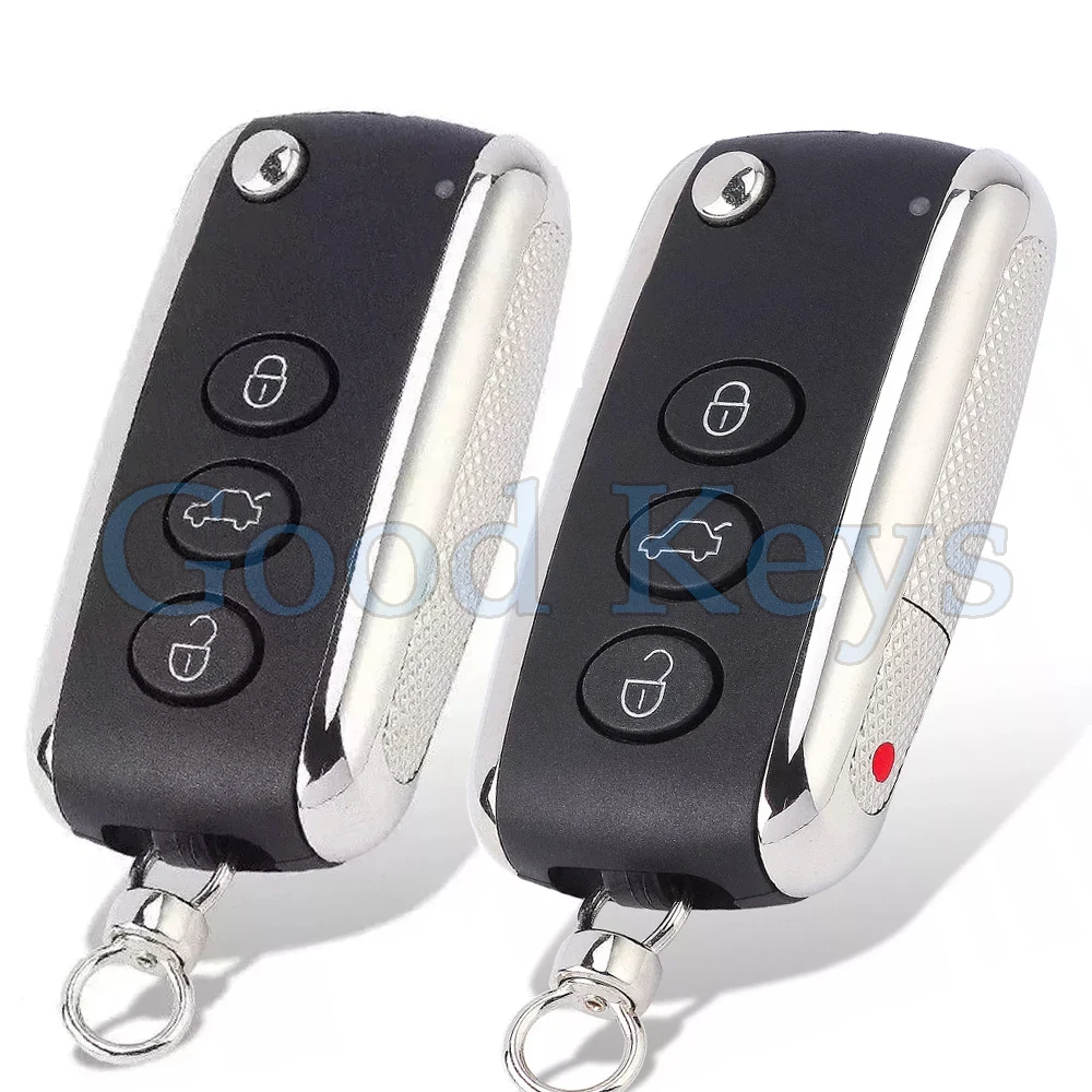 KEYECU Remote Key Fob for Bentley Arnage Continental Mulsanne Flying Spur Continental GT GTC 2005-2016 3/ 4 Button KR55WK45032