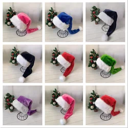 Black and White Fur Plush Hat for Adults and Children, Christmas Cap, Xmas Party, Home Decoration, High Quality