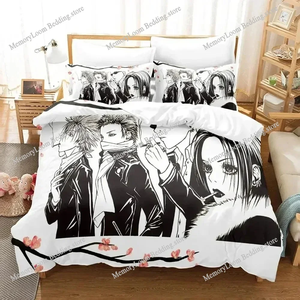 3D Print Anime Nana Black Stones Bedding Set Duvet Cover Bed Set Quilt Cover Pillowcase Comforter king Queen Adult Bedding Set