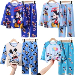 New Spring Autumn Children's Clothing Sets Mickey Boy Sleepwear Long sleeved pants Clothes Kids Pajamas Set Baby Girls Pyjamas