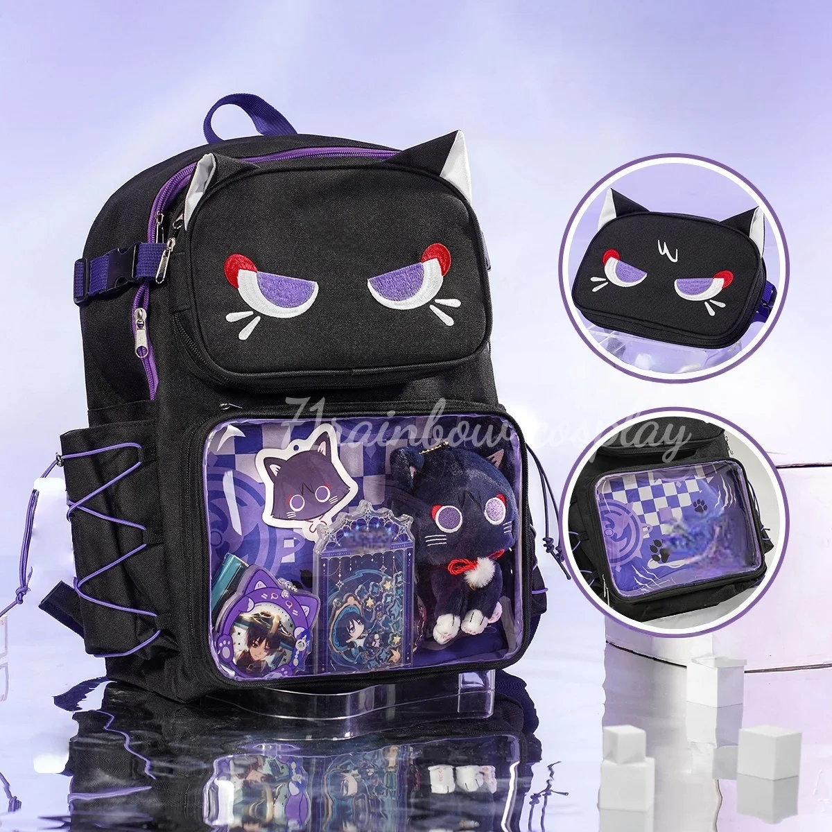71rainbow Cosplay Genshin Impact Wanderer Cosplay Bag Balladeer Backpack