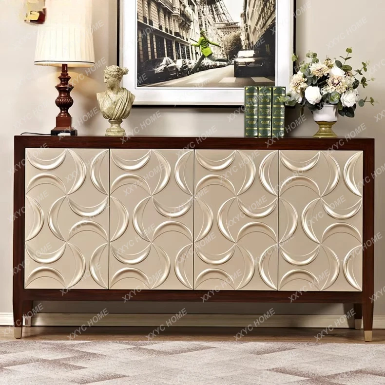 

Неоклассический шкаф на крыльце из массива дерева, обеденный боковой шкаф, декоративный шкаф в форме полумесяца