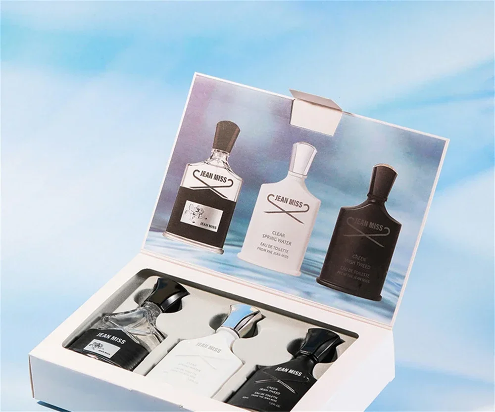 

Fresh Natural 90ml Perfume Men Gift Box 3pcs Set Lasting Cologne Scent Perfumy Romantic Charming Man Perfumes Hombres Originales