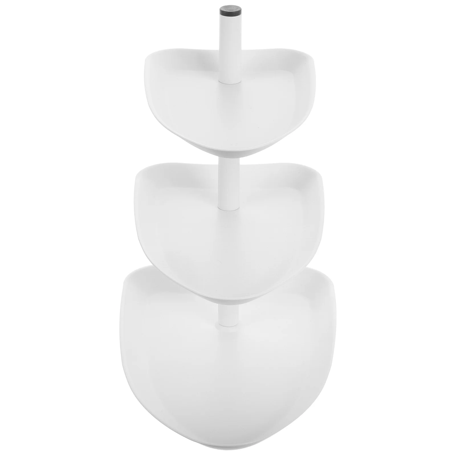 

Three-Tiered Metal Display Rack White Dessert Fruits Snacks Stand Party Events Home Decor Multifunctional Easy Assembly