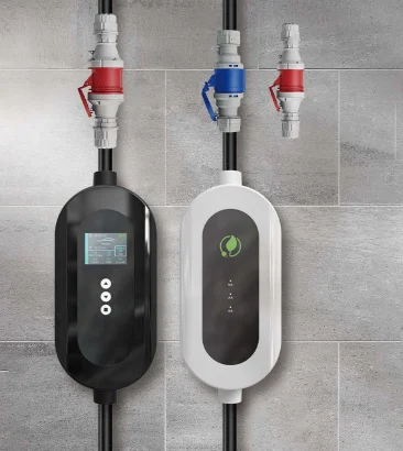 Construction Site RV Camper EV Charging Gun 7KW 32A Adjustable Current Multi Safety Protection EU Standard Charging Cord