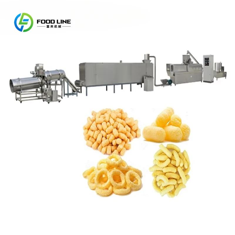Customized Stainless Puffed Corn Snaks Food Making Twin Screw Extruder 150 Kg/h Food Snacks Machine Cheese Puff Snack Food Line