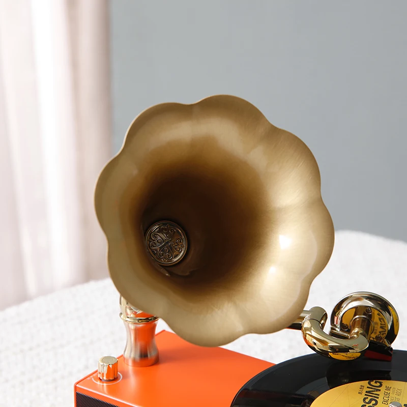 Pemutar Rekaman Vinyl Gramofon Bluetooth Audio Vintage Pemutar Rekaman Lama