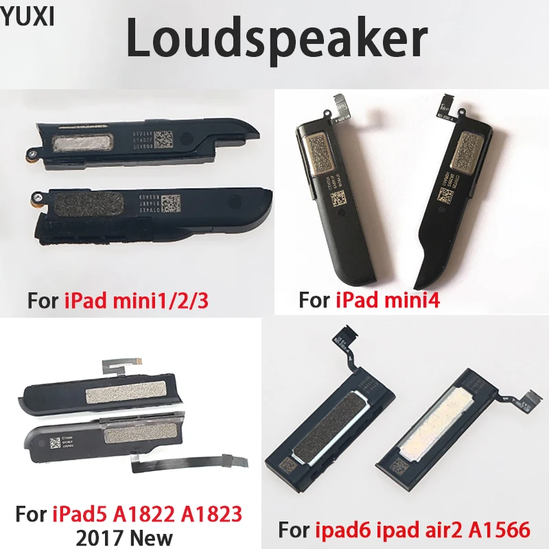 

1 Set of Loudspeaker For iPad Mini 1/2/3/4 iPad 5 A1822 A1823 2017/iPad 6 iPad Air 2 A1566 Ringer Buzzer Loudspeaker Flex Cable