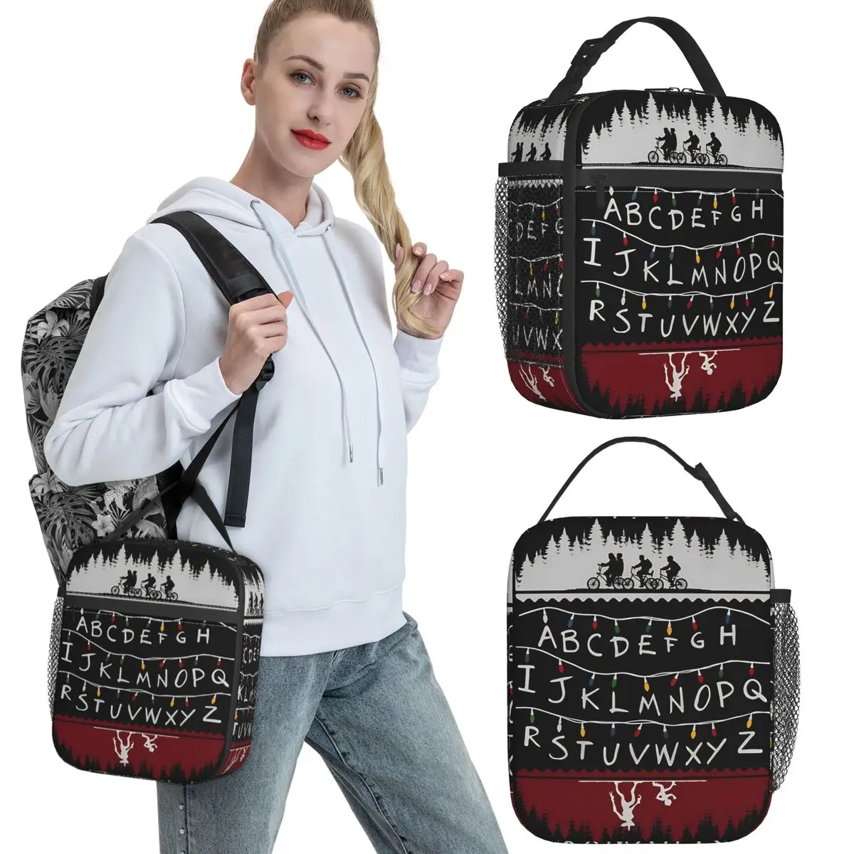 

Christmas Things Lights Classic Product Insulated Lunch Bag For Travel Food Container Reusable Cooler Thermal Lunch Boxes