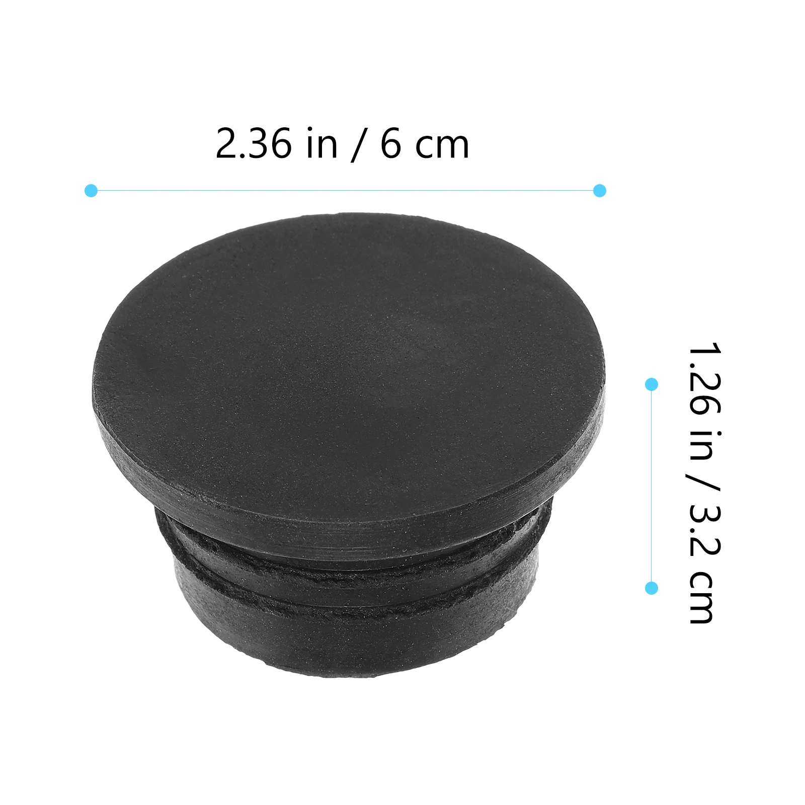 2pcs Durable Swimming Pool Rubber Stopper Plug for Ladder Replacement Non Slip Long Service Life Easy Install Pool Ladder