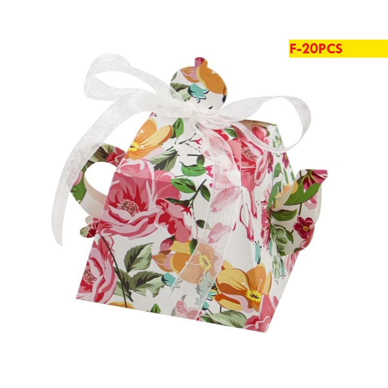 Retro Teapot Shape Paper Candy Box, Wedding Favor