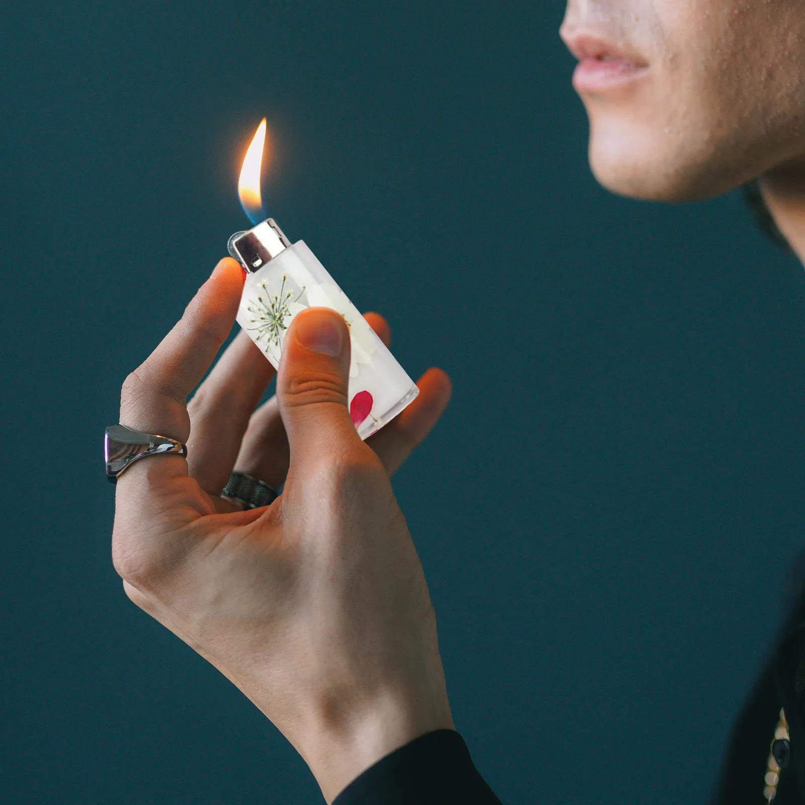 

Набор из 2 силиконовых форм для зажигалок, для литья из эпоксидной смолы, многоразовые, гибкие, антипригарные, для рукоделия