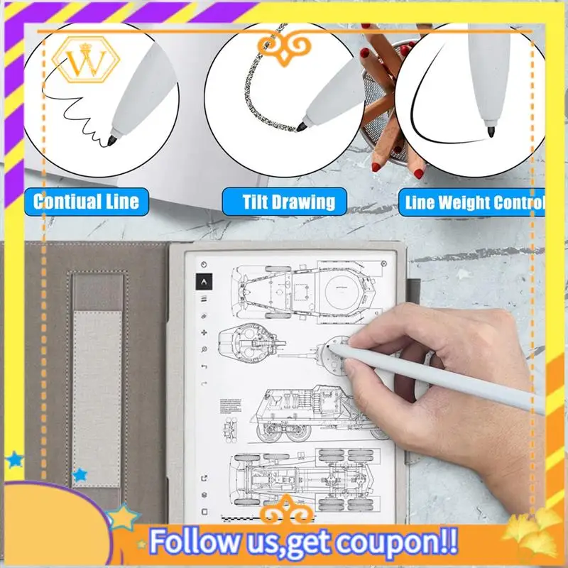 

Latest-10 Pcs For Remarkable Maker Pen Tips, Replacement Nibs Fits For Remarkable 2/1 S-Pen Super Note Stylus