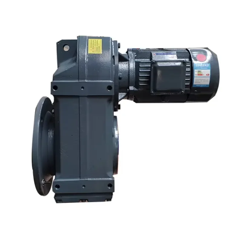 FF87 FF97, FF107 High torque helical horizontal shaft hoist gearbox crane motor reducer 1.5KW, 60RPM