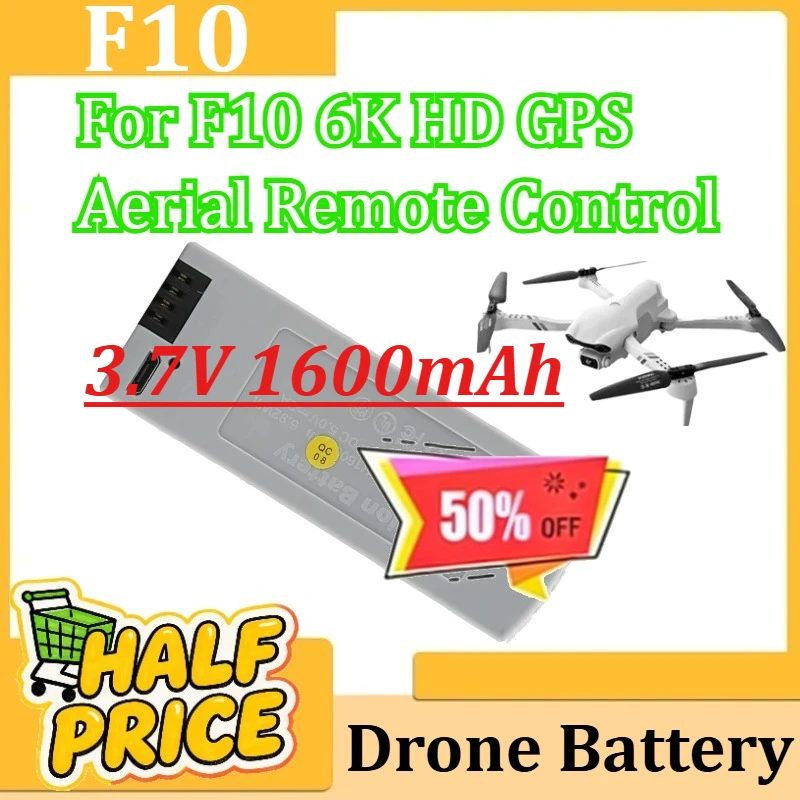 

For F10 6K HD GPS Aerial Remote Control Drone Spare Parts Battery for F10 6K RC Quadcopter Battery 3.7V 1600mAh