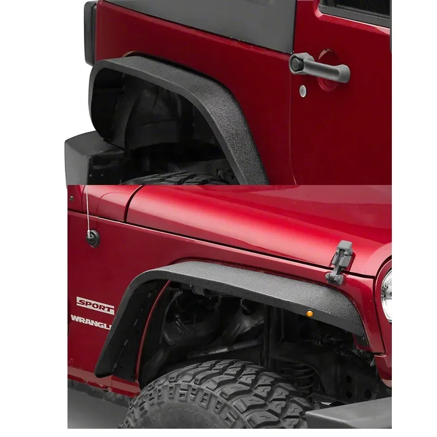 

Aluminum fender flares with light for Jeep JK Wrangler 2007-2017