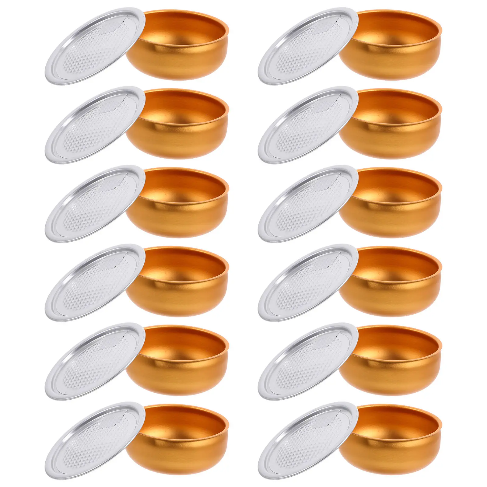 12 tarros de aluminio vacíos para almacenamiento de productos perfumados, mini contenedor de metal, lata reutilizable para crema, tarro pequeño para especias con tapa
