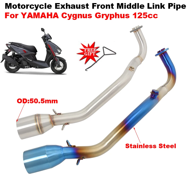 

Slip On For YAMAHA Cygnus Gryphus 125cc Motorcycle Exhaust Escape System Modified Front Link Pipe Connecting 51mm Moto Muffler