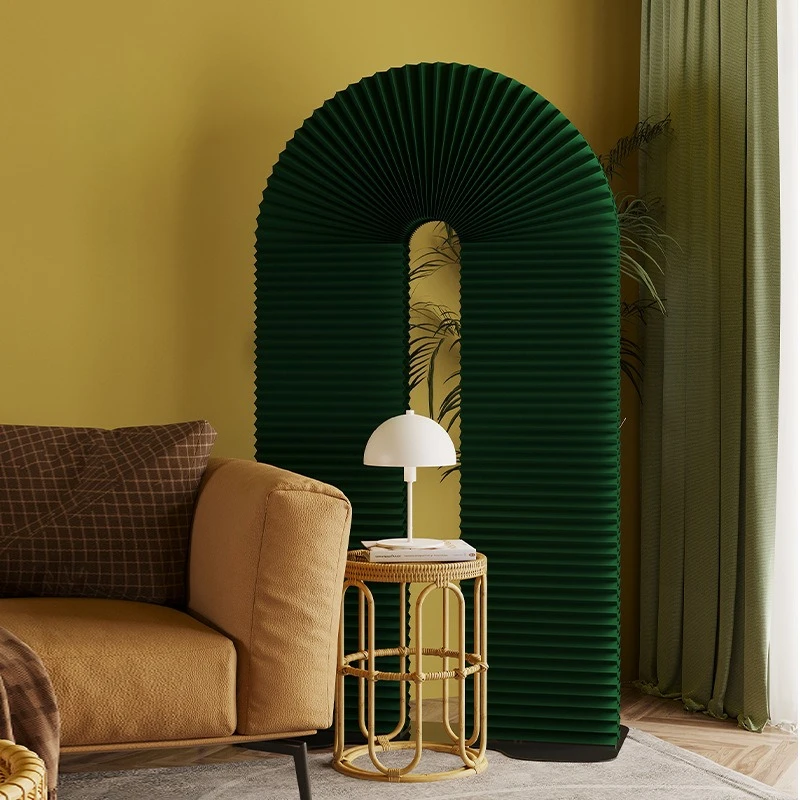 Office Partition Wrought Iron Screen Baffle Fence Living Room Foyer Entrance Decoration Simple Mobile Barrier