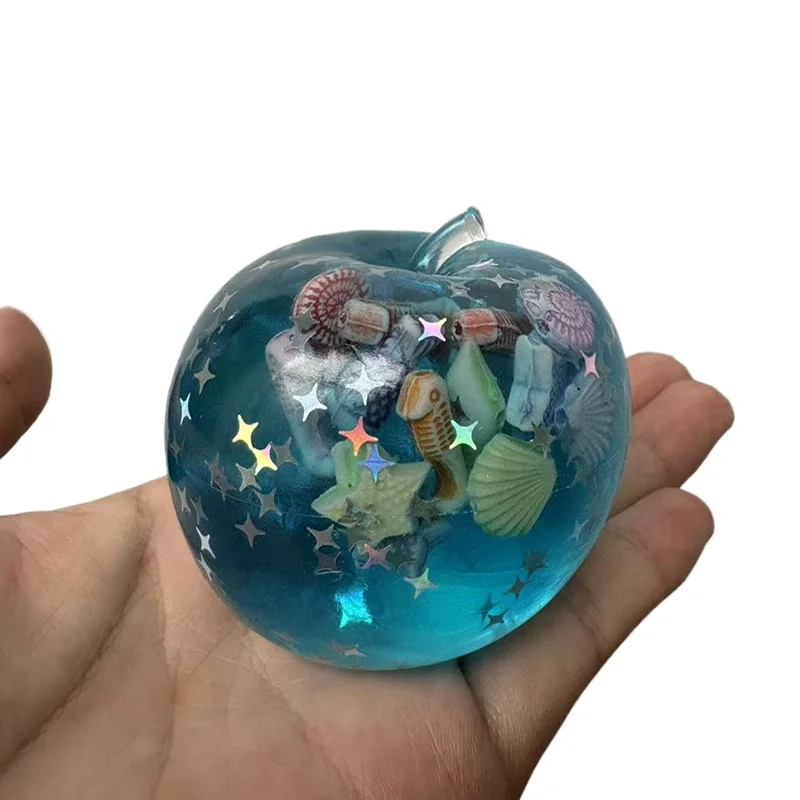 Squishy Ocean Apple Stressbälle für Erwachsene, Autismus-Sensorikspielzeug, Stress- und Angstlinderung, Fidget-Spielzeug, Maltose-Wasserbälle, Geschenke, Großpackung