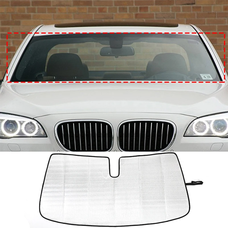 

For 2009-2014 BMW 7 Series F01 F02 F03 F04 aluminum foil silver car front glass sunshade car protection accessories