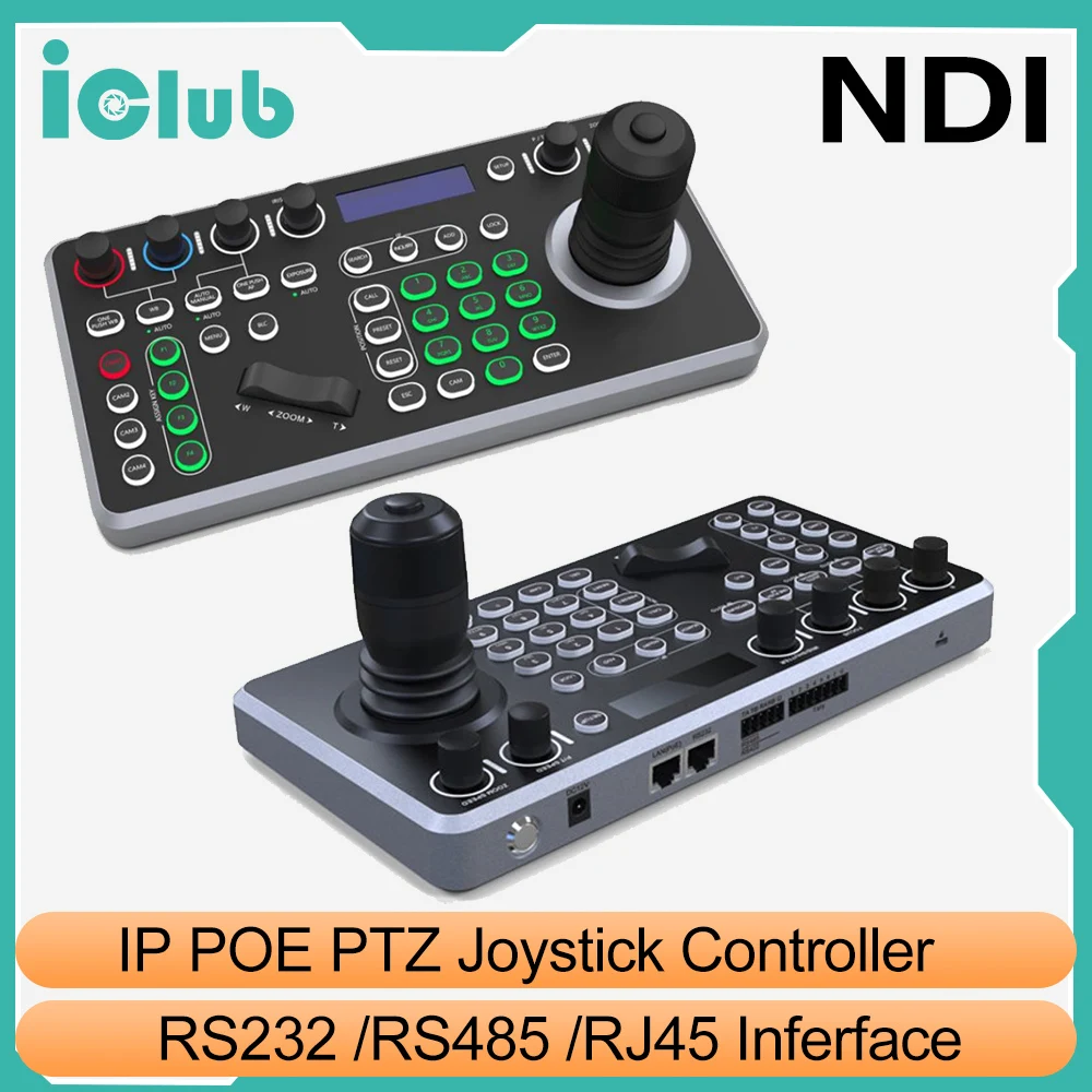 Ptz NDI Camera Controller Support 255 PCS Cameras PoE IP PTZ Controller Joystick Visca ,Onvif for Live Events Broadcasting