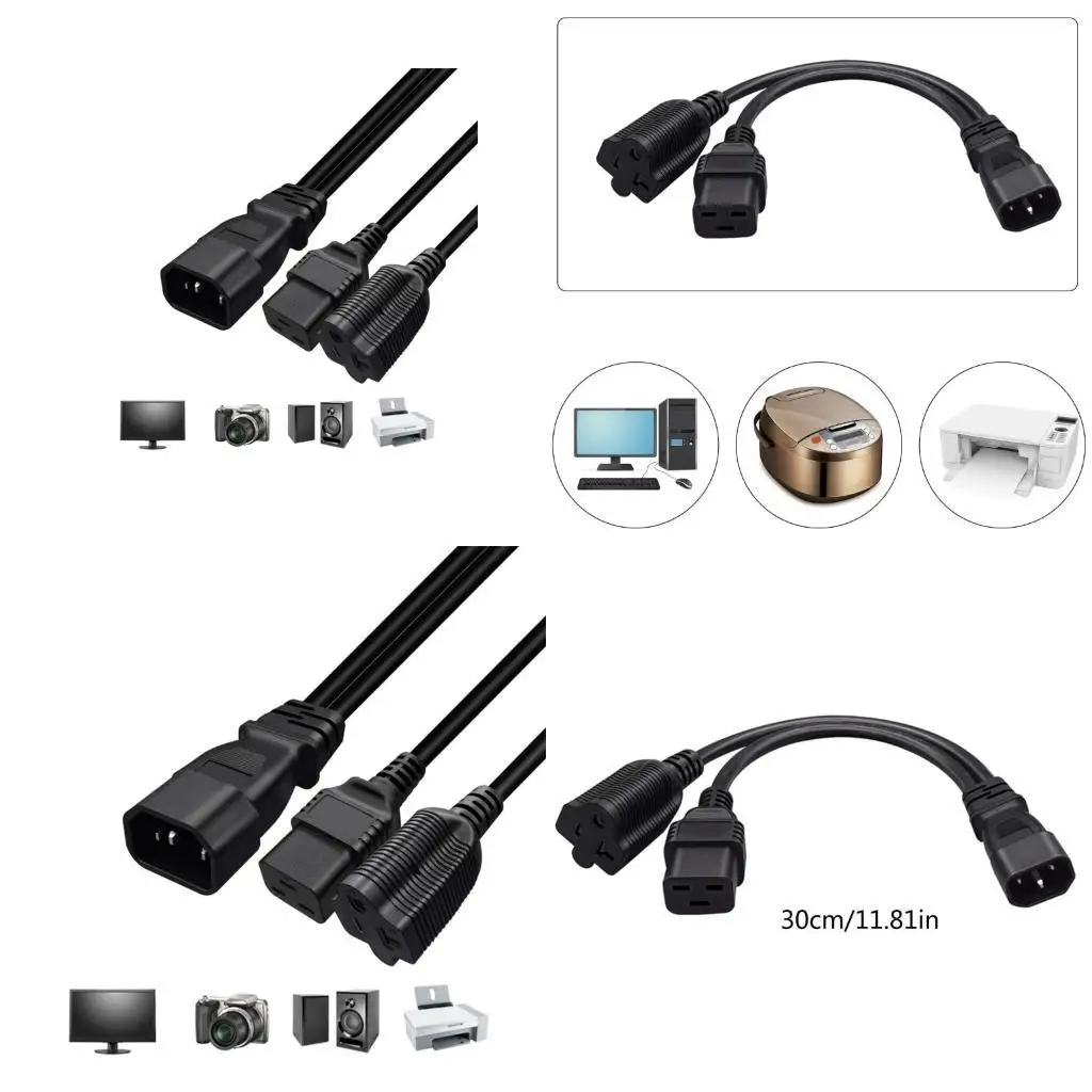 Y1UB IEC320 C14 Удлинительный кабель питания с вилкой 3-контактные разъемы IEC320-C14 на C19 + 5-20R Кабель-адаптер Шнур