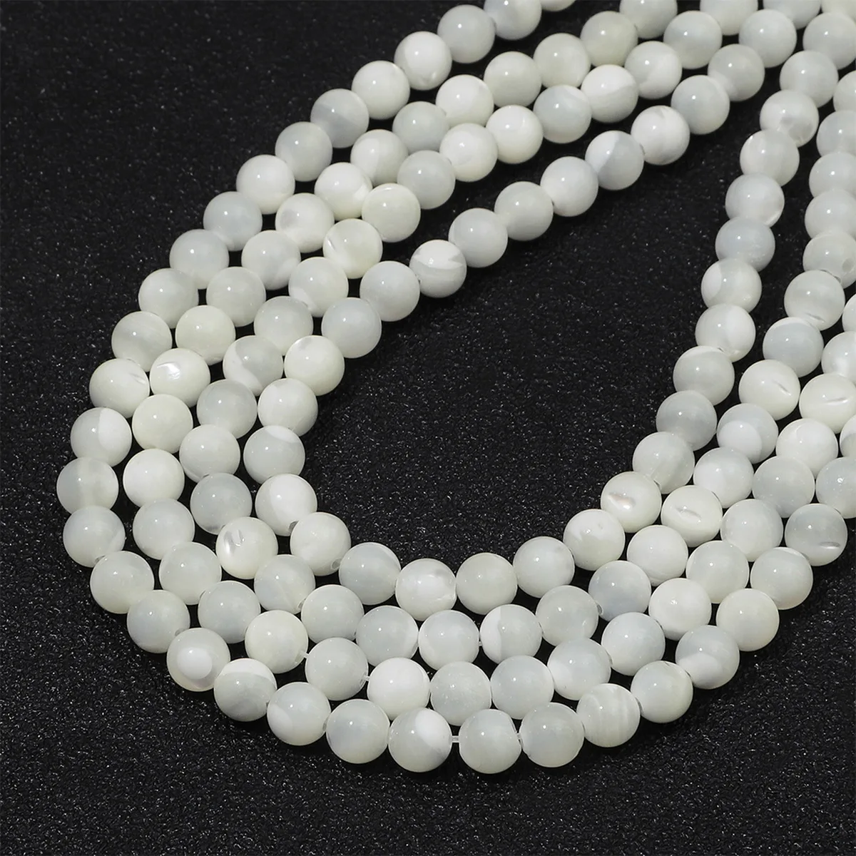 

2/3/5/6mmWholesale Natural shell Beaded White Round shape craft shell loose beads For jewelry making DIY Bracelet necklace acces