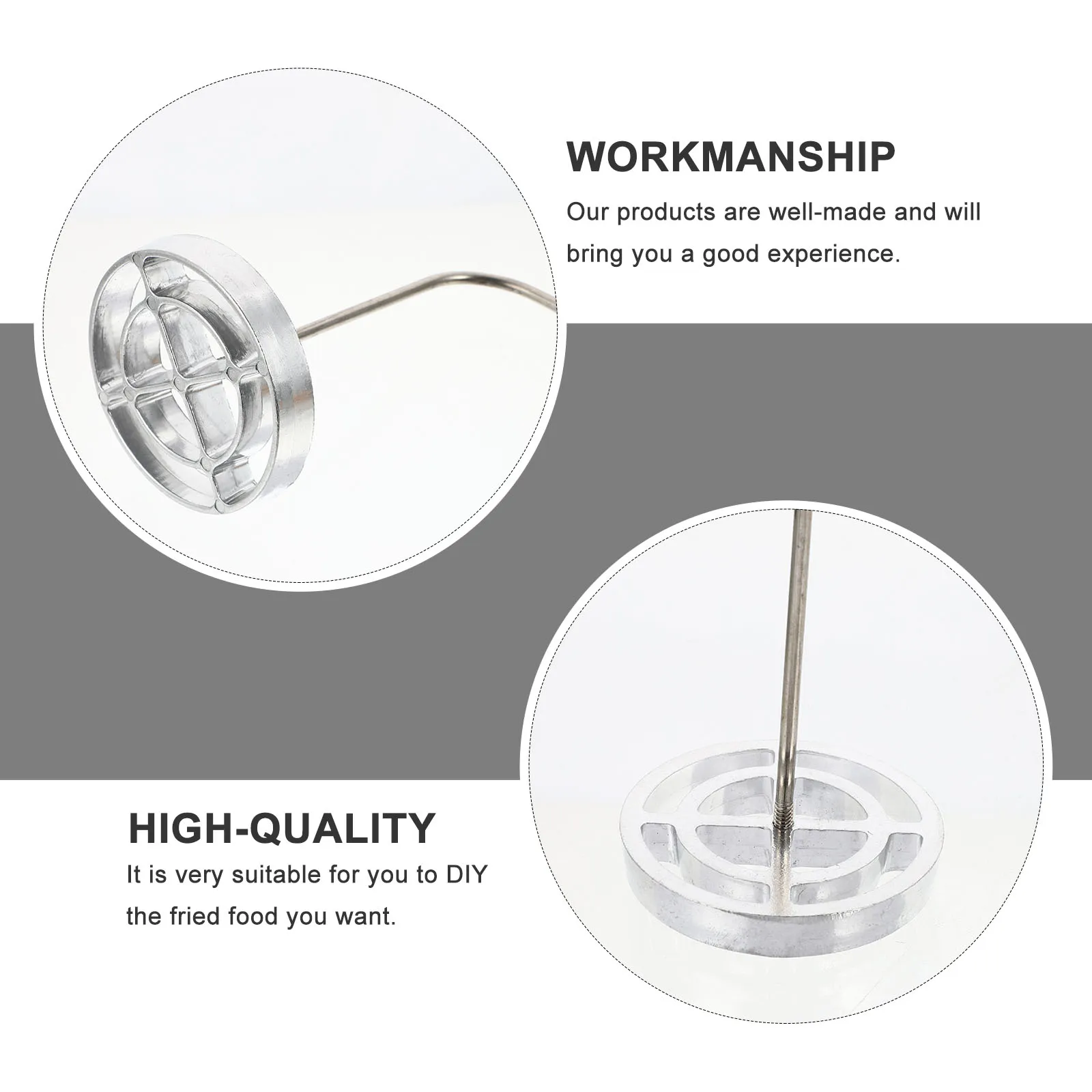 

Aluminum Alloy Wood H Frying Mold for Snacks Oil Timbale Kitchen Gadgets Lightweight DIY Food Baker Pan