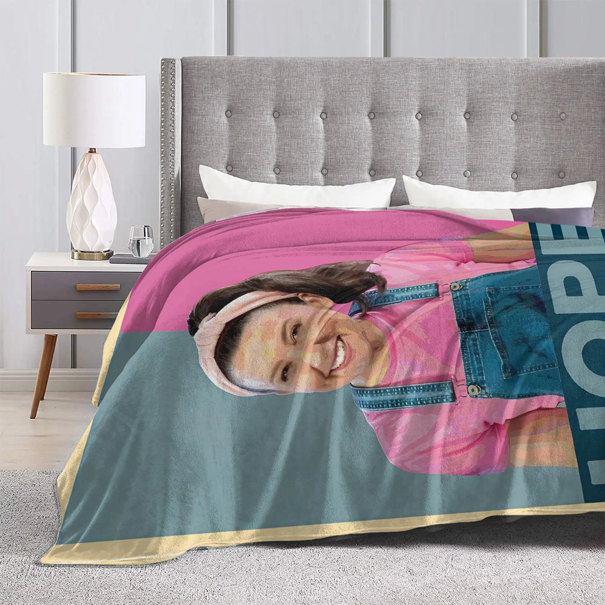 السيدة راشيل أمل الفانيلا بطانية سوبر لينة رمي بطانية لغرفة المعيشة التخييم الجمالية المفرش أريكة غطاء سرير