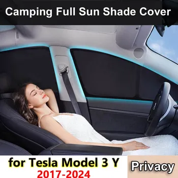 Per Tesla Model Y HW4.0 2024 parasole per tetto modello 3 Highland tetto in vetro parasole anteriore lunotto posteriore parabrezza Privacy Cover