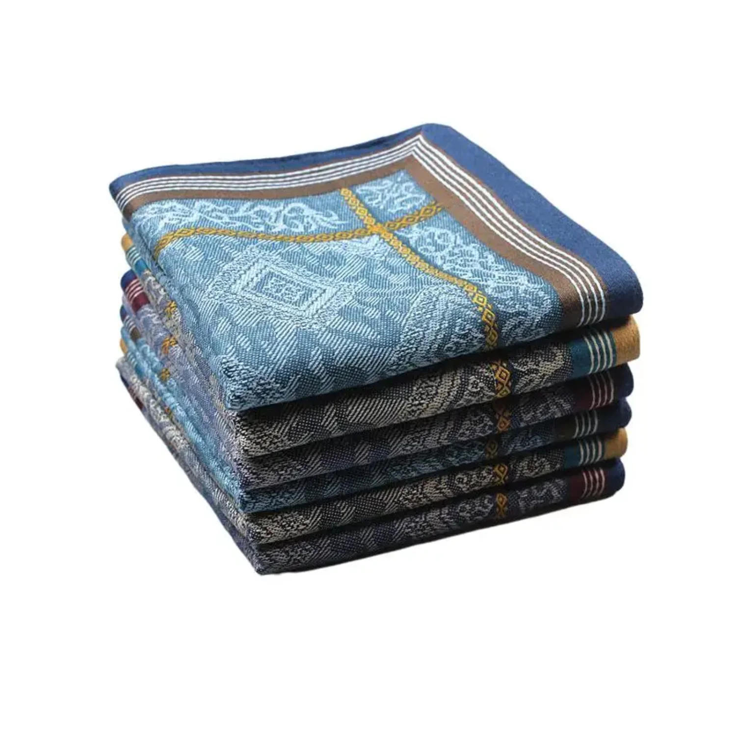 

3pcs Men's Cotton Handkerchief Set, Elegant & Soft Absorbent Suit Towels, 16.9 Inches